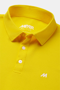 Yellow Pique Polo Shirt