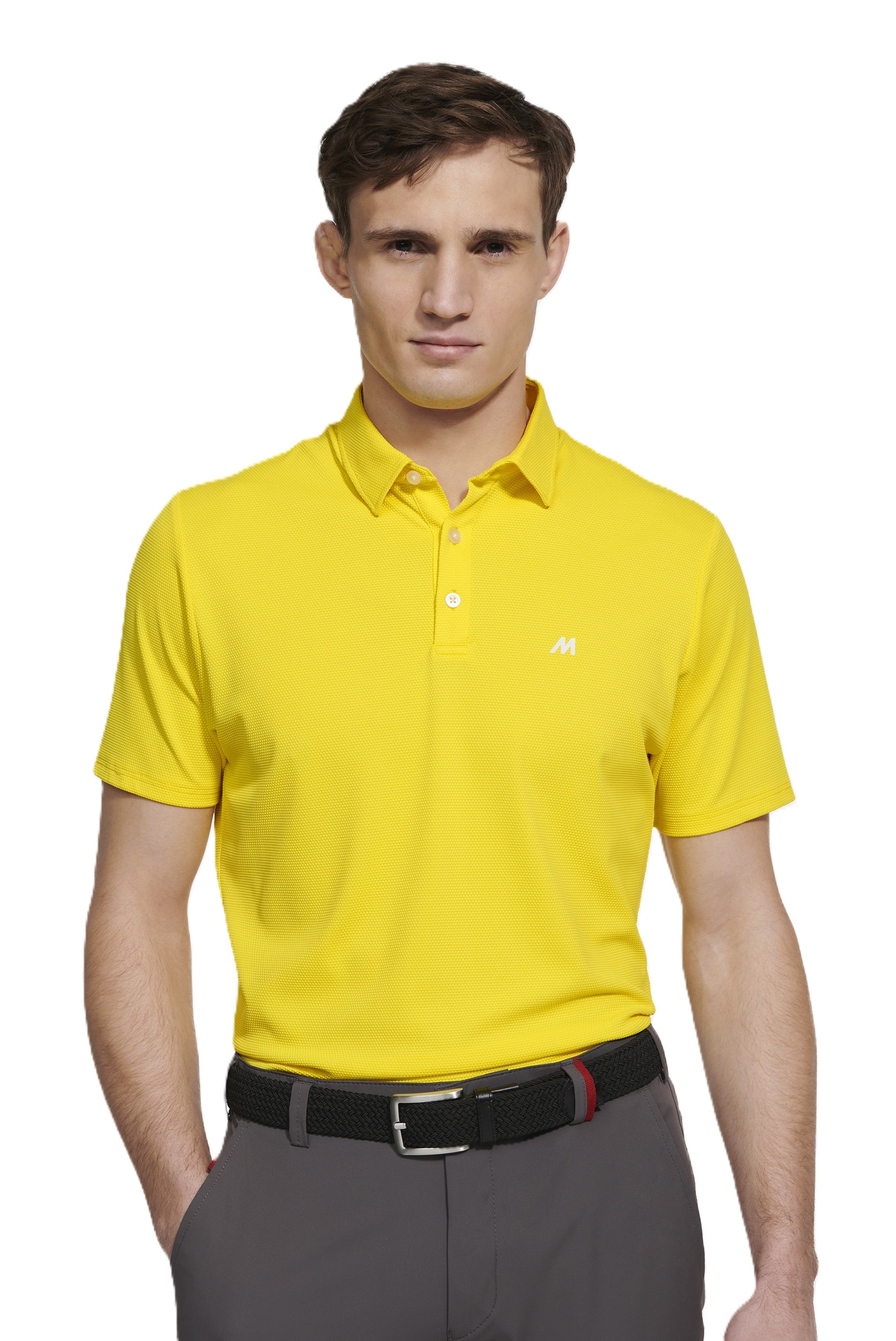 Yellow Pique Polo Shirt