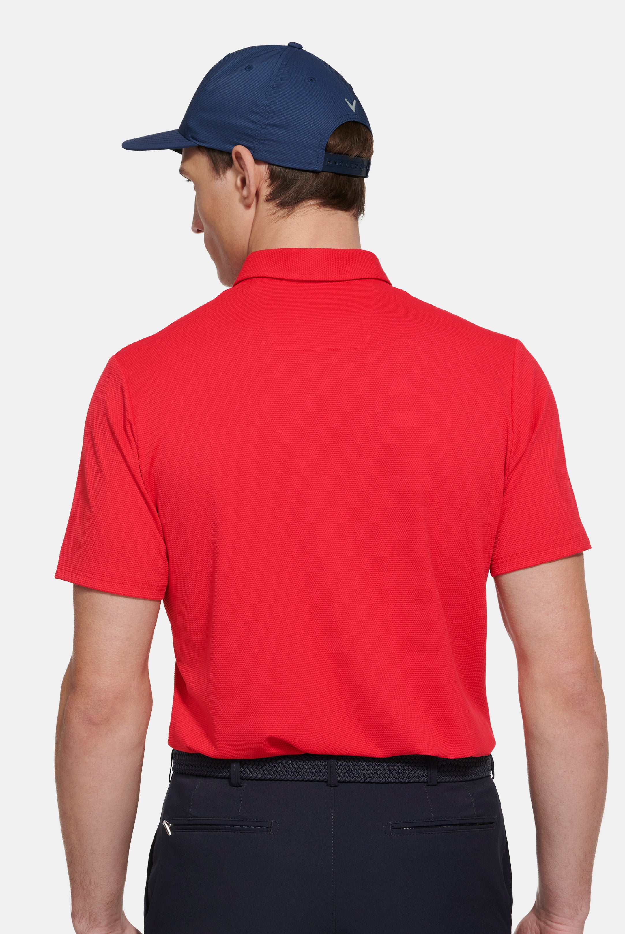 Red Pique Polo Shirt