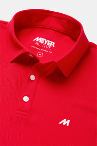 Red Pique Polo Shirt