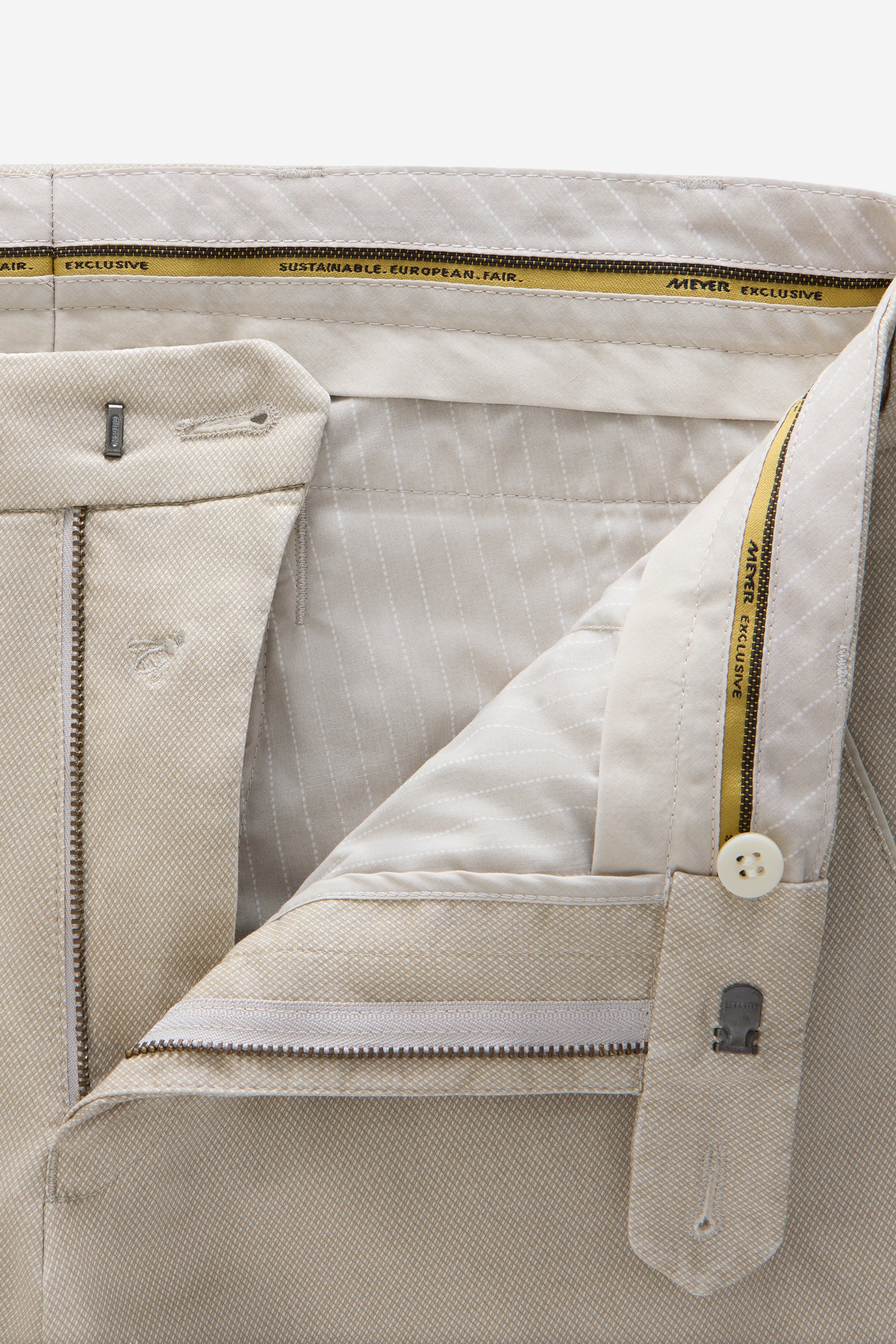 Stone Exclusive Stretch Textured Cotton Trousers – Claytons