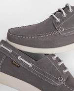 Load image into Gallery viewer, Barbour Armada Suede Boat Shoe Grey
