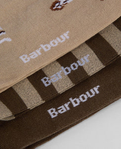 Barbour Beagle Dog Socks Gift Box Stone