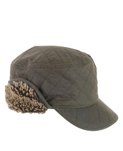 Barbour Stanhope Wax Trapper Hat Olive