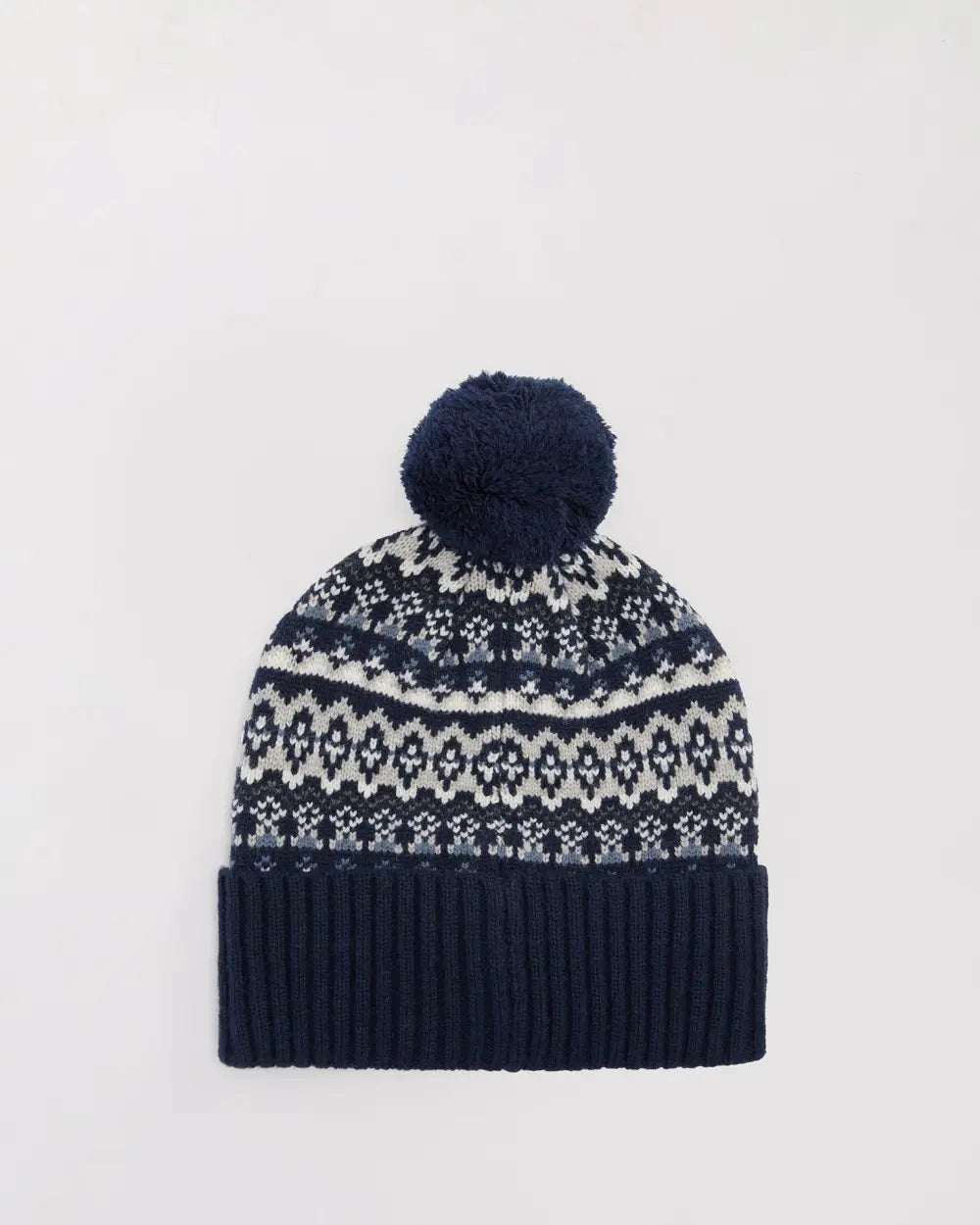 Navy Marlow Fair Isle Beanie