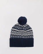 Load image into Gallery viewer, Navy Marlow Fair Isle Beanie
