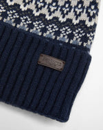 Load image into Gallery viewer, Navy Marlow Fair Isle Beanie
