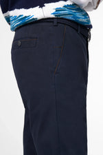 Load image into Gallery viewer, Navy Wave Texture Stretch Chinos

