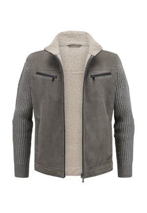 Grey Two Tone Hybrid Jacket