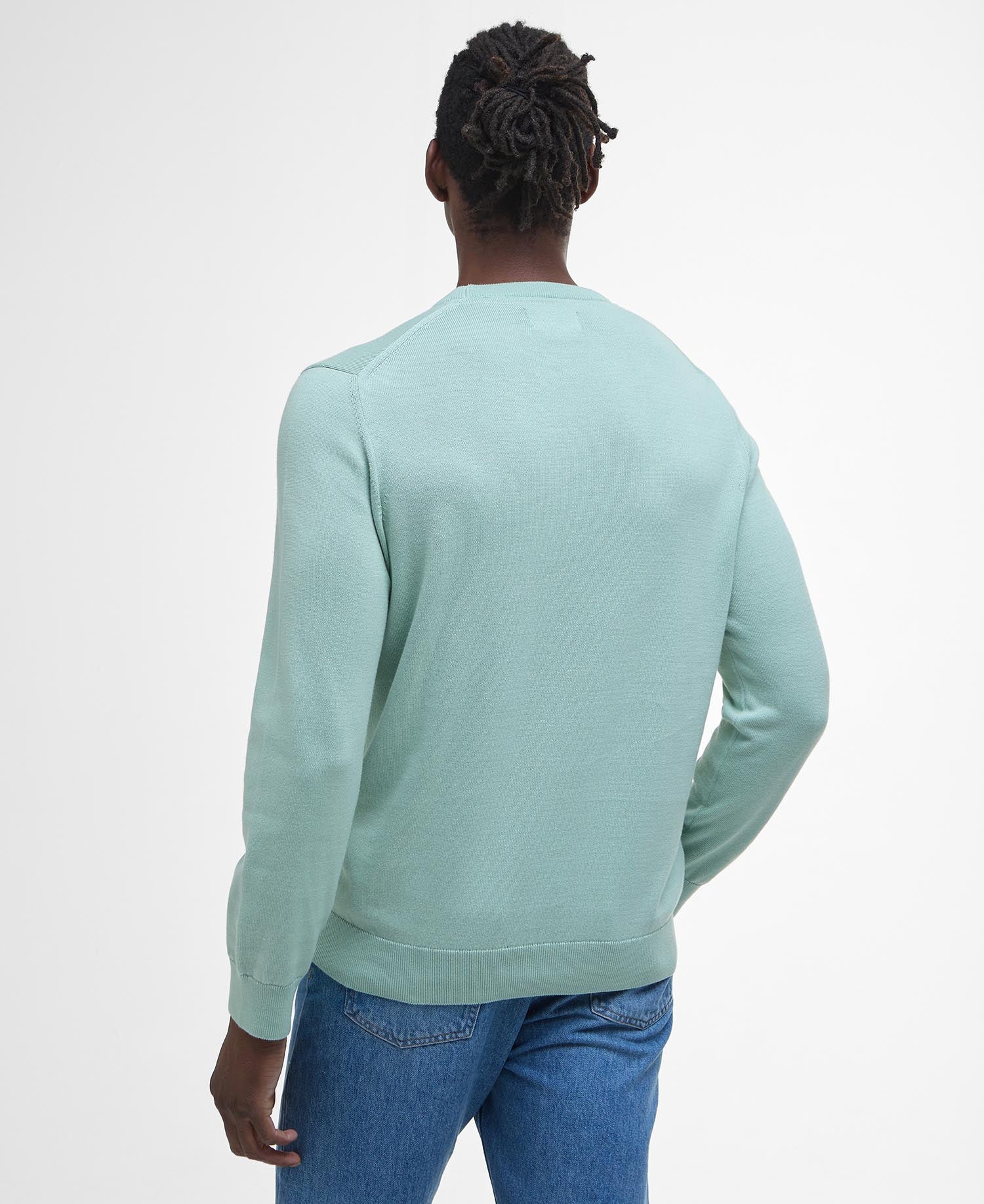 Barbour Apple Green Pima Cotton Crew Neck Jumper