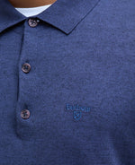 Load image into Gallery viewer, Barbour Navy Buston Short Sleeve Knitted Polo Shirt
