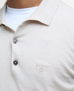 Barbour White Buston Short Sleeve Knitted Polo Shirt