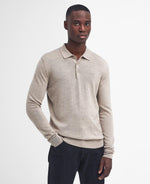 Load image into Gallery viewer, Barbour International Stone Merlin Merino Wool Polo Jumper
