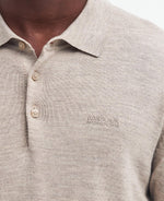 Load image into Gallery viewer, Barbour International Stone Merlin Merino Wool Polo Jumper
