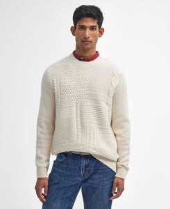 White Cable Crew Neck Sweater