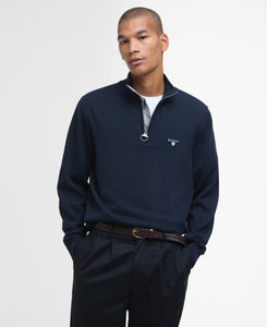 Barbour Navy Lingwood Compact Cotton Half Zip Sweater