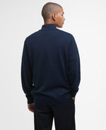 Load image into Gallery viewer, Barbour Navy Lingwood Compact Cotton Half Zip Sweater
