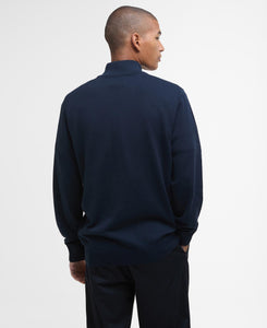 Barbour Navy Lingwood Compact Cotton Half Zip Sweater