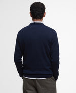 Load image into Gallery viewer, Barbour Navy Lingwood Compact Cotton Crew Neck Sweater
