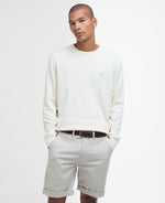 Load image into Gallery viewer, Barbour White Lingwood Compact Cotton Crew Neck Sweater
