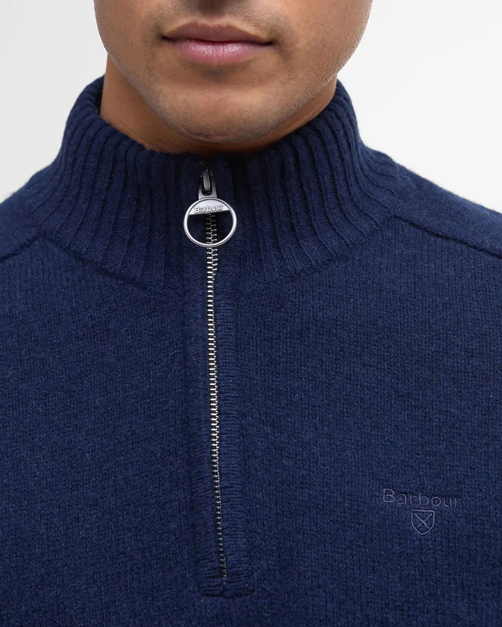 Navy Grangetown Half Zip Sweater