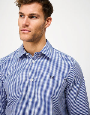 Marine Gingham Check Shirt