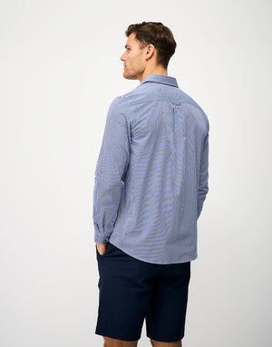 Marine Gingham Check Shirt