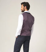Load image into Gallery viewer, Navy Check Tweed Doyle Waistcaot
