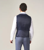 Load image into Gallery viewer, Blue Herringbone Tweed Jude Waistcoat
