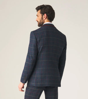 Navy Check Tweed Doyle Jacket