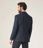Load image into Gallery viewer, Navy Check Tweed Doyle Jacket
