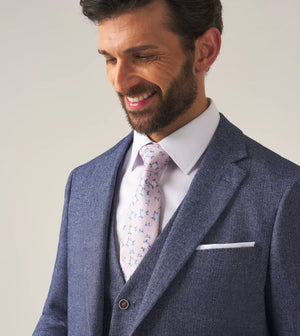 Blue Herringbone Tweed Jude Jacket
