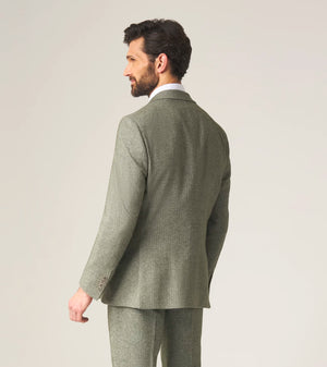 Sage Herringbone Tweed Jude Jacket