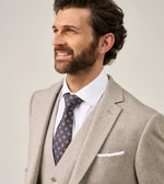 Load image into Gallery viewer, Stone Herringbone Tweed Jude Jacket
