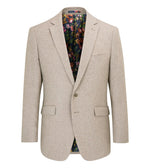 Load image into Gallery viewer, Stone Herringbone Tweed Jude Jacket
