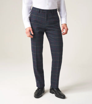 Navy Check Tweed Doyle Trousers