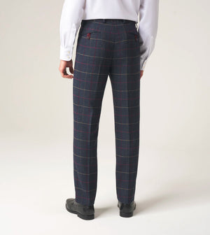 Navy Check Tweed Doyle Trousers