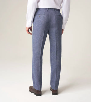 Blue Herringbone Tweed Jude Trousers