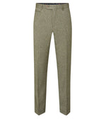 Load image into Gallery viewer, Sage Herringbone Tweed Jude Trousers
