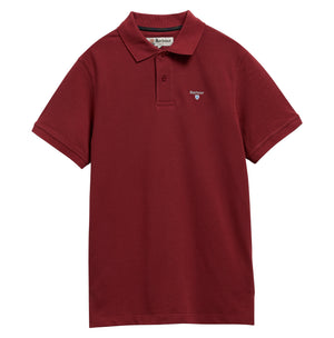 Burgundy Tartan Pique Polo Shirt
