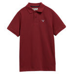 Load image into Gallery viewer, Burgundy Tartan Pique Polo Shirt
