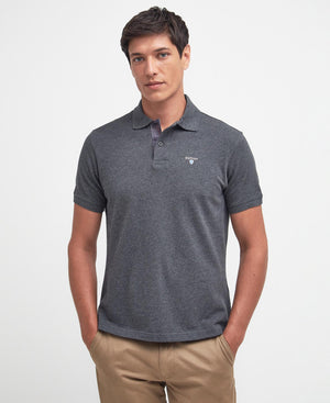 Grey Tartan Pique Polo Shirt