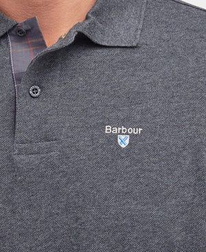 Grey Tartan Pique Polo Shirt