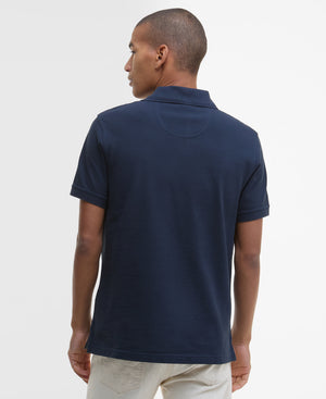 Navy Tartan Pique Polo Shirt