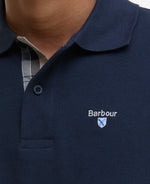 Load image into Gallery viewer, Navy Tartan Pique Polo Shirt
