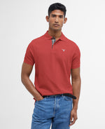 Load image into Gallery viewer, Tartan Pique Polo Shirt Red
