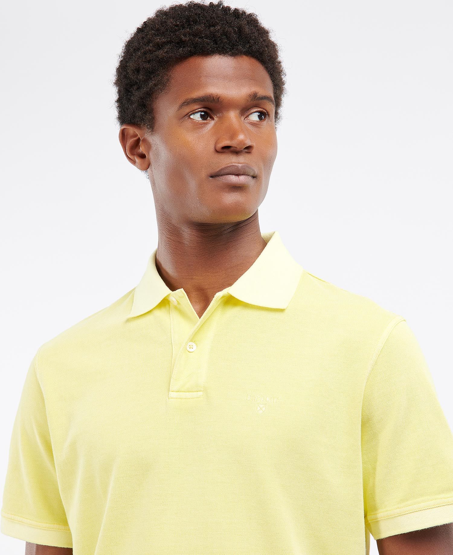 Barbour Washed Out Polo Shirt Yellow
