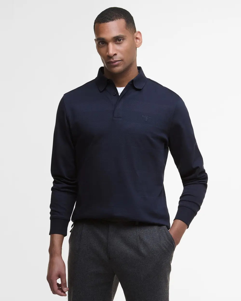 Navy Waketown Long Sleeve Polo