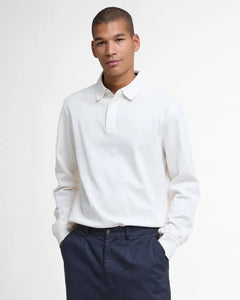White Waketown Long Sleeve Polo