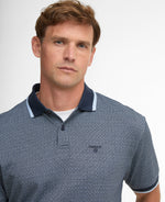Load image into Gallery viewer, Navy Weston Textured Polo
